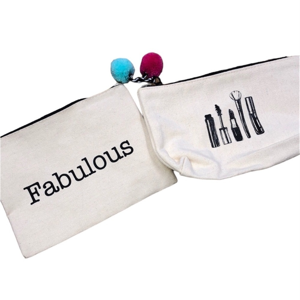 2 adorable cosmetics travel bags